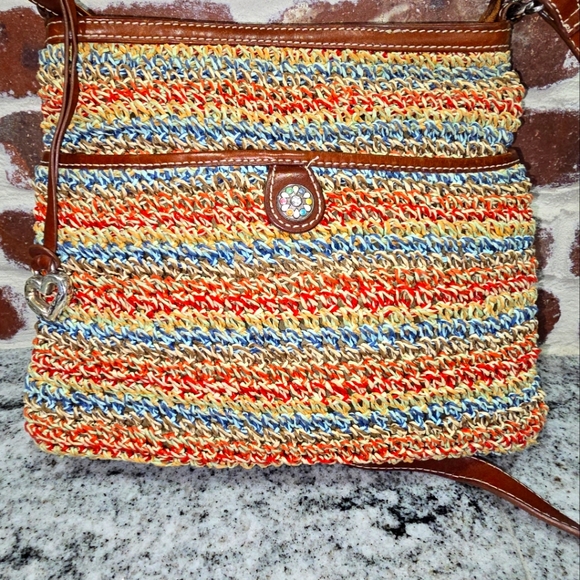 Brighton Handbags - Brighton Vintage Multicolor Woven Crossbody Bag